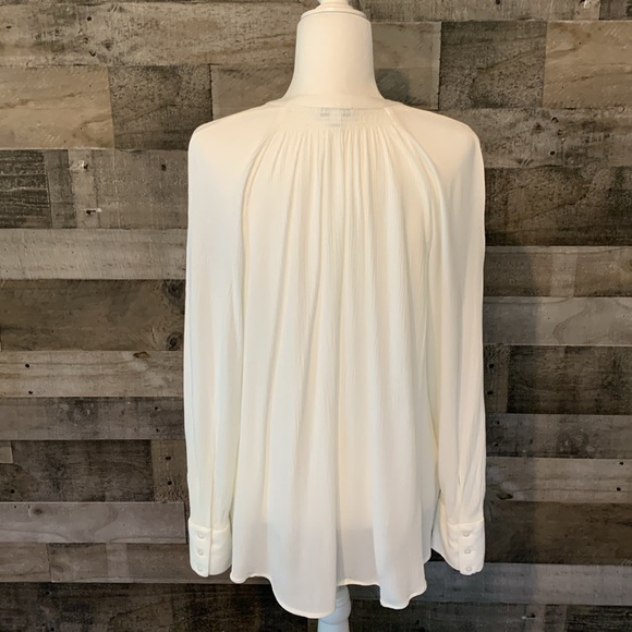 Express Long Sleeve Button Down Flowy Boho Top - Picture 2 of 15